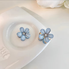 5pcs Crystal Flower Rhinestone Hair Claw Clip Strong Hold Grip Hair Accessories