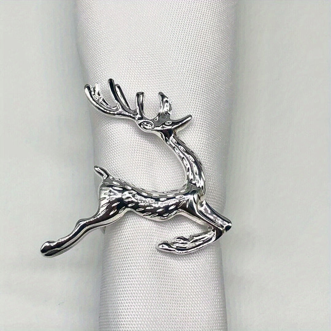 10pcs Napkin Ring Fawn Napkin Circle Christmas Gift Tableware