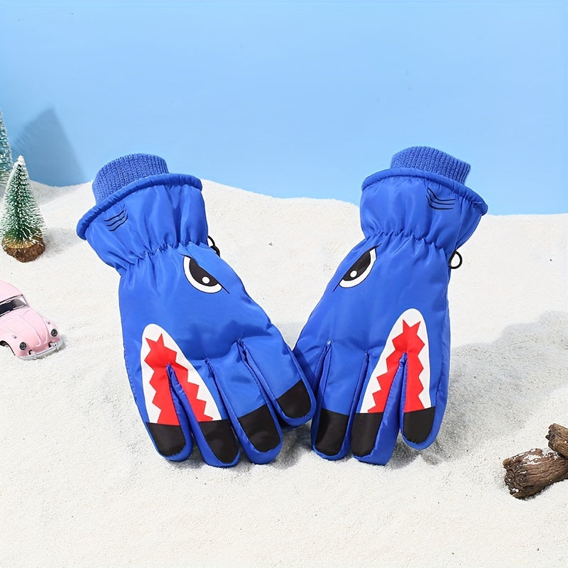 Kids Skiing & Snowboarding Gloves - Waterproof & Warm Winter Gloves