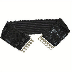Sparkling Sequins Wide Belt for Women Elastic Dress Coat Waistband