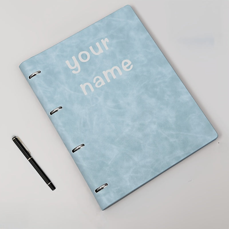 Personalized A4 Faux Leather Folder - Custom Name Option