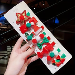 10pcs Christmas Hair Clip Decorative Hair Accessories for Girls