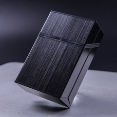 Metal Cigarette Case 20 Capacity Aluminum Mechanical Switch Gray
