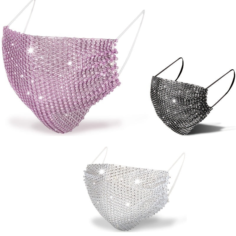 Diamond Unisex Face Mask Multicolor Rhinestone Mask