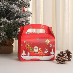 5pcs Christmas Cake Boxes Small Gift Packaging Box