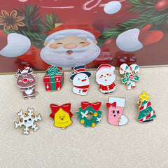 Christmas Snowflake Bell Candy Stick Brooch