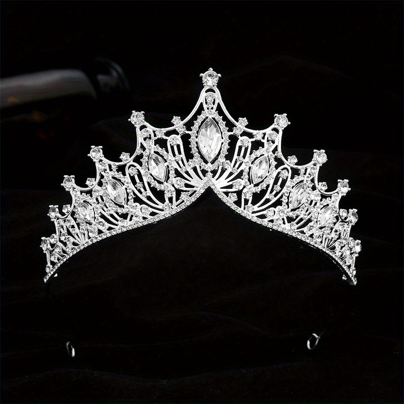 Crystal Headband Bridal Silvery Hair Band Princess Crown Head Jewelry Hair Acces