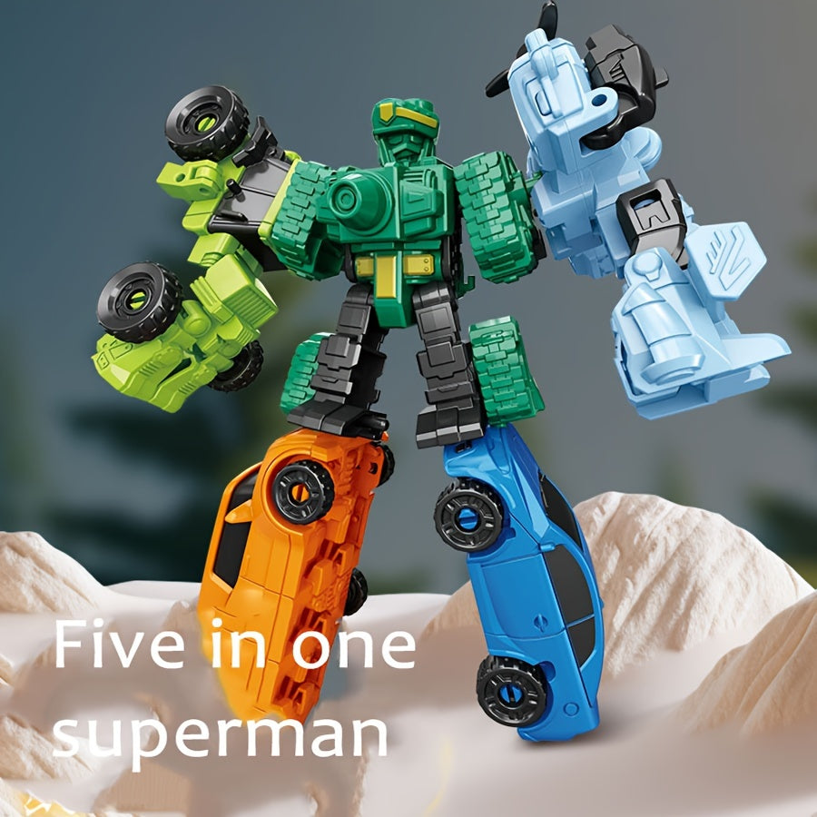 5 In 1 Transforming Toy Handicraft Model Car Shaped Collectible