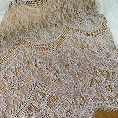 3m Long 1.5m Wide Eyelash Lace Mesh Fabric DIY Tablecloth Curtain Dress Veil