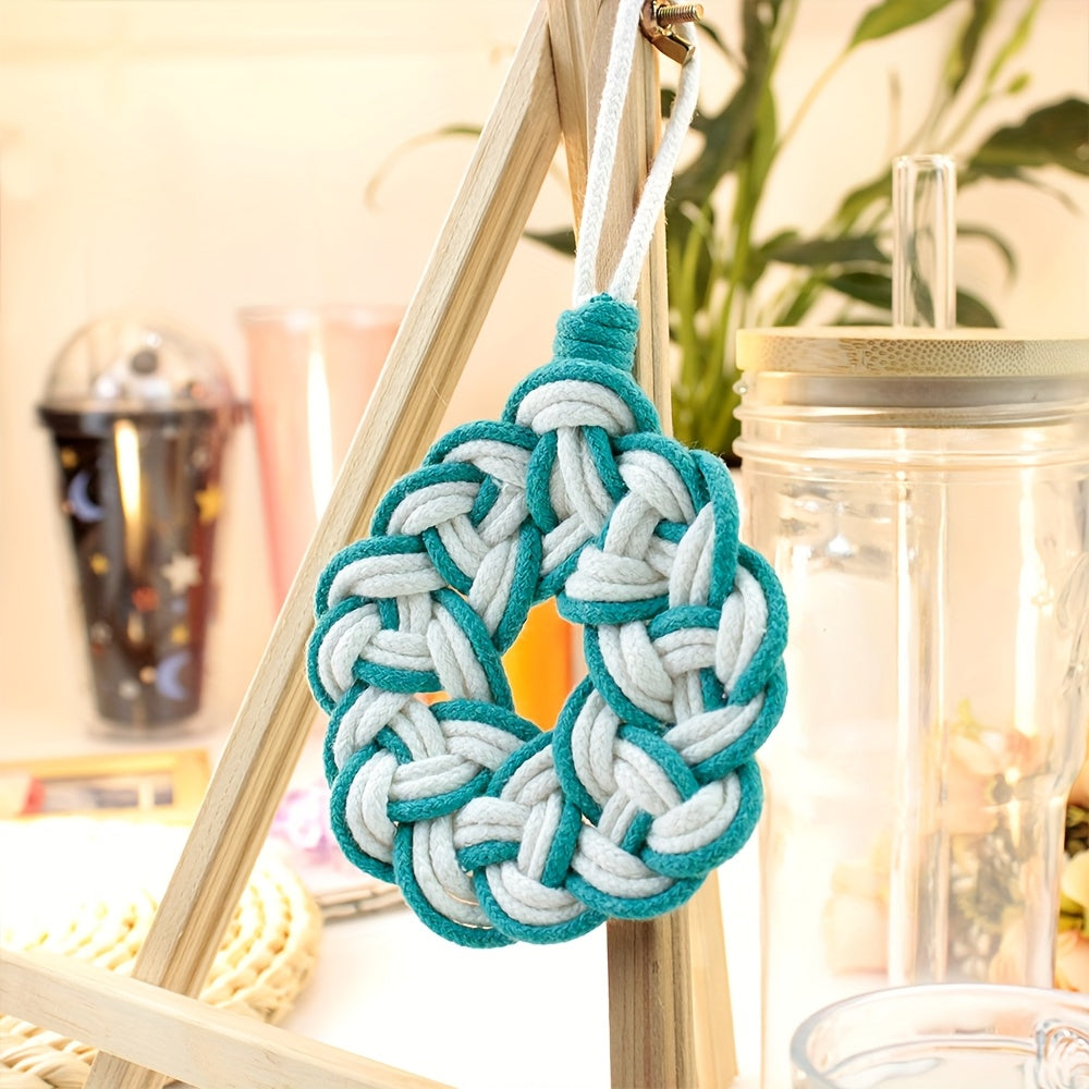 DIY Macrame Coaster Kit with 9 Colors - Beginner's Tutorial