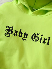 Baby Girl Long Sleeve Hoodie Dress With Large Pockets Sweatshirt