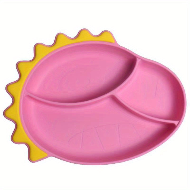 Silicone Baby Divided Food Supplement Bowl Anti-fall Suction Plate