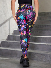 High Waist Block Yoga Leggings Quick Drying Sports Pants