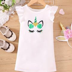 Unicorn & Clover Dress for St Patrick's Party