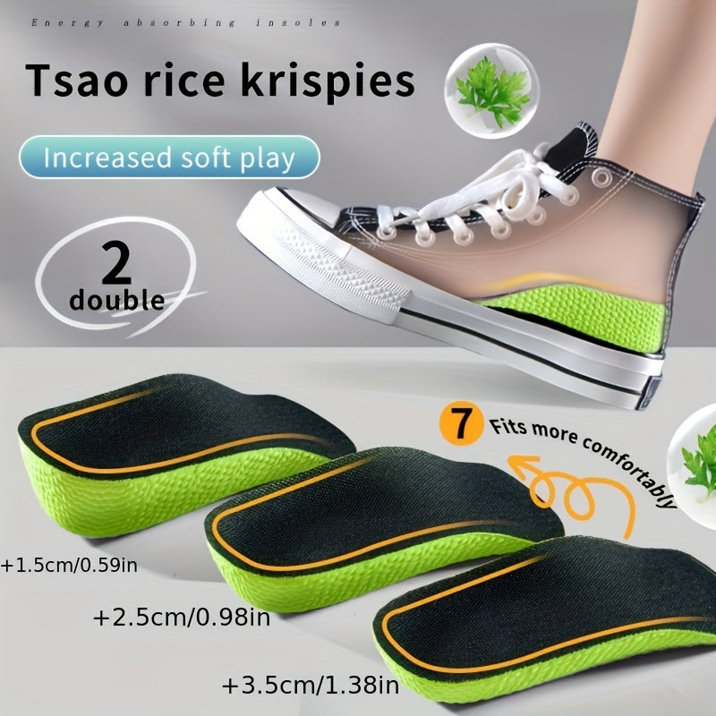 Height Increase Insoles Men Women Orthopedic Insoles Heel Lift Shoe Pads