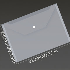 Thickened A4 File Bag Snap Button Storage Test Paper Bag Transparent File Bag
