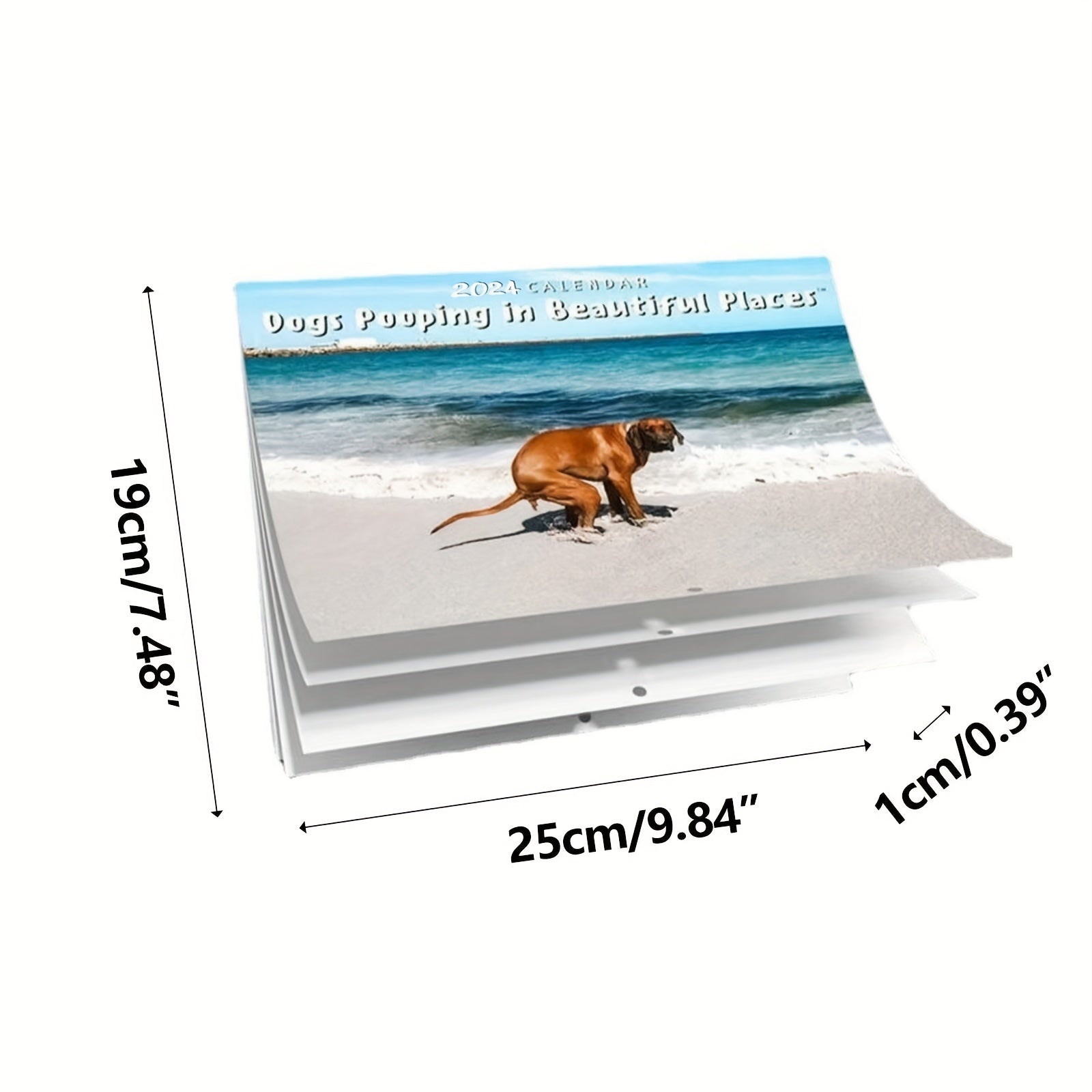 1pc Dog Poop Calendar Funny 2022 Wall Calendar