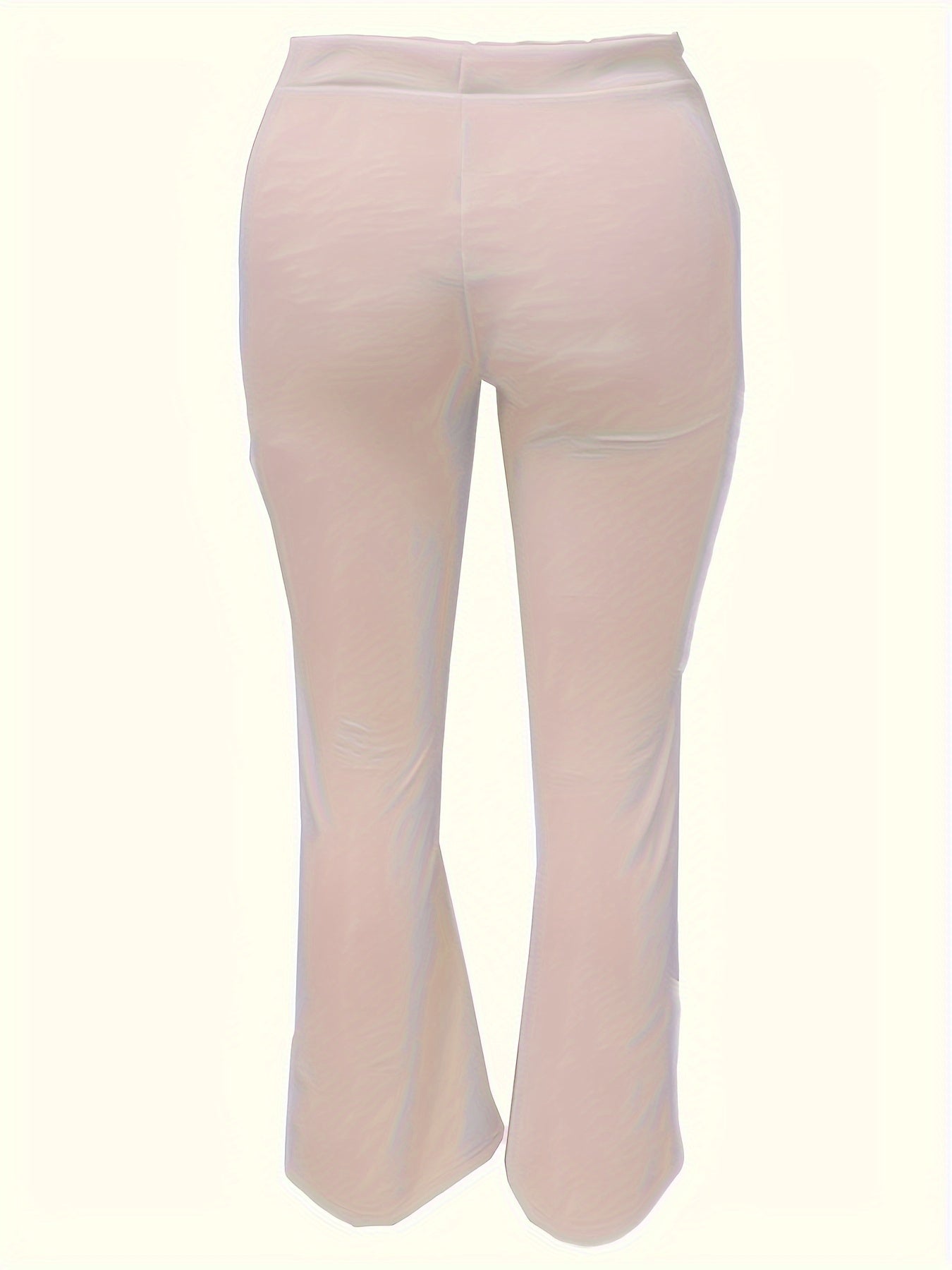  Flared Leg Trousers High Rise Stretch Pants
