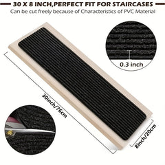 Non Slip Carpet Stair Treads for Wooden Steps - Set of 20