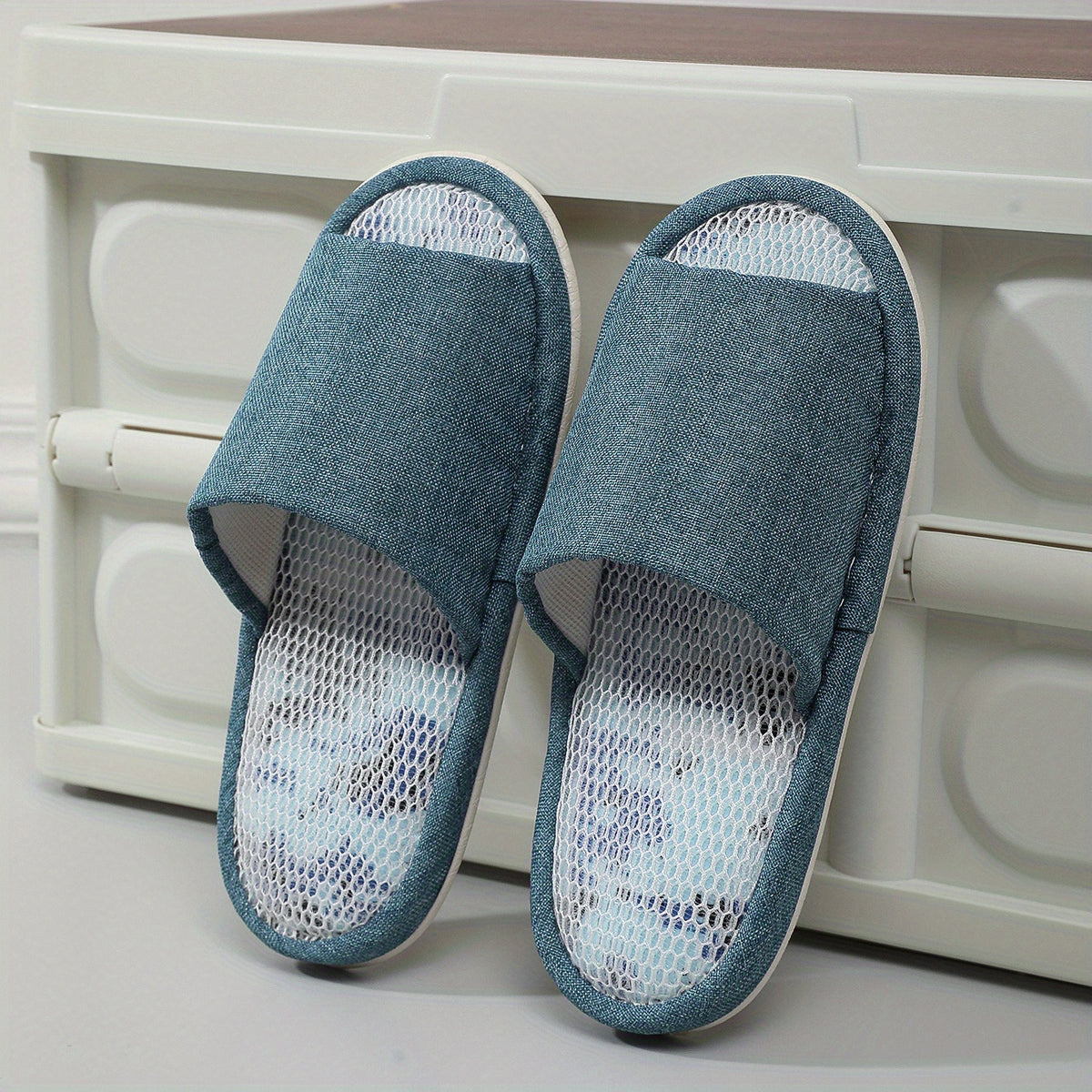 Men's Cozy Open Toe House Slippers Indoor Anti-slip Shoes