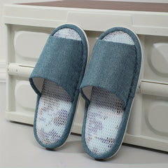 Men's Cozy Open Toe House Slippers Indoor Anti-slip Shoes