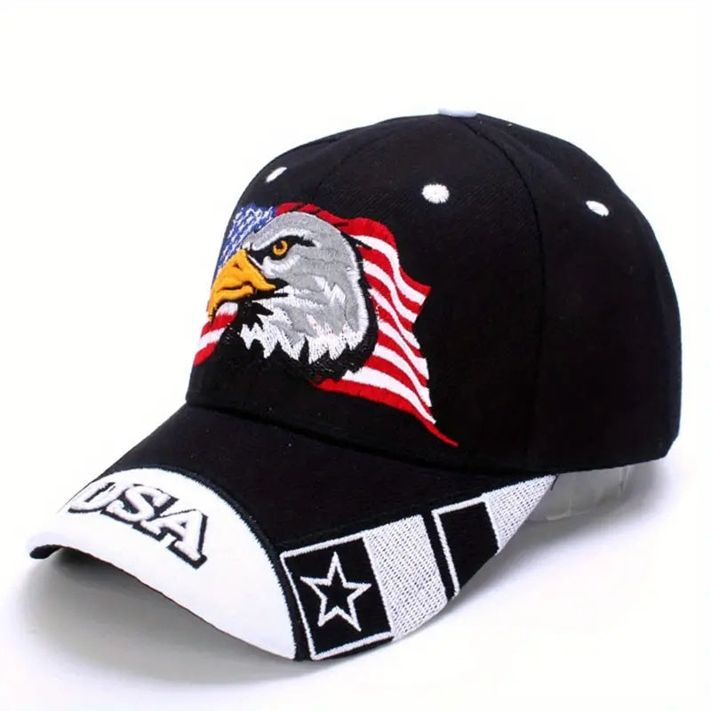Eagle Embroidered Baseball Cap Unisex Adjustable Dad Hat Patriotic Cap