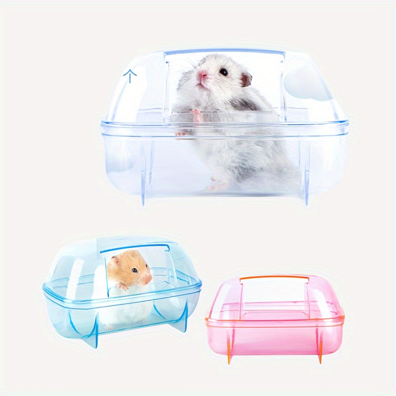 1pc 17 Transparent Hamster Sand Bathroom Small Animal Bath Container