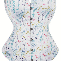 Floral Print Waist Shaping Bustier Top