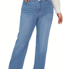 High Waist Wide Leg Plus Size Jeans