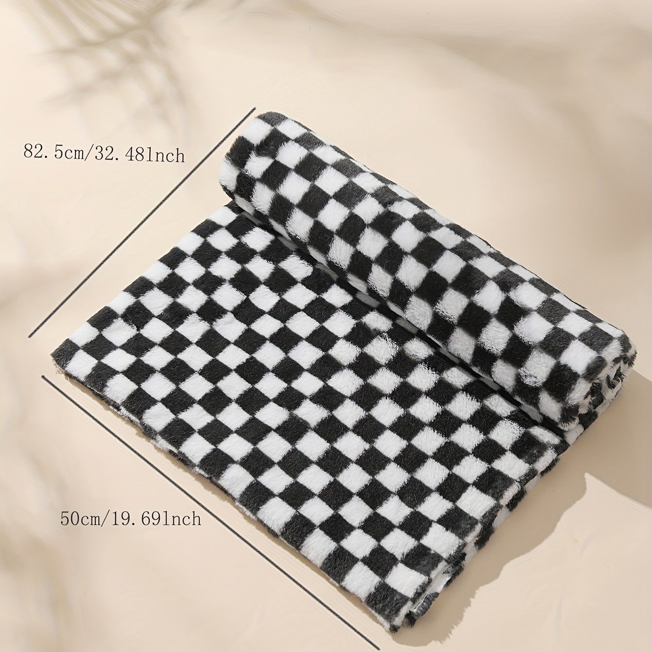 Rabbit Fur Checkerboard Plush Soft Comfortable Hat Shoes Pillow Bag Toy