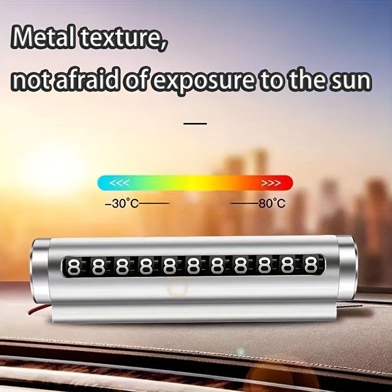 Temporary Parking Phone Number Plate High Temp Resistant Vehicle Accessory