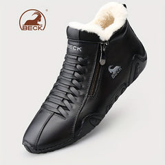 Men's Winter Zipper Ankle Boots Casual Walking Shoes