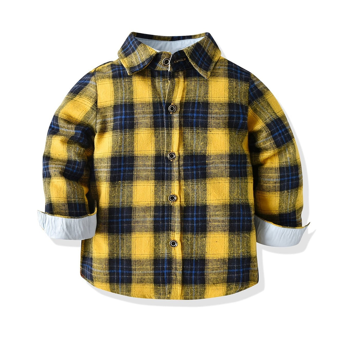 Baby Boys Plaid Shirt Button Down Long Sleeve Blouse Top Kids Clothes