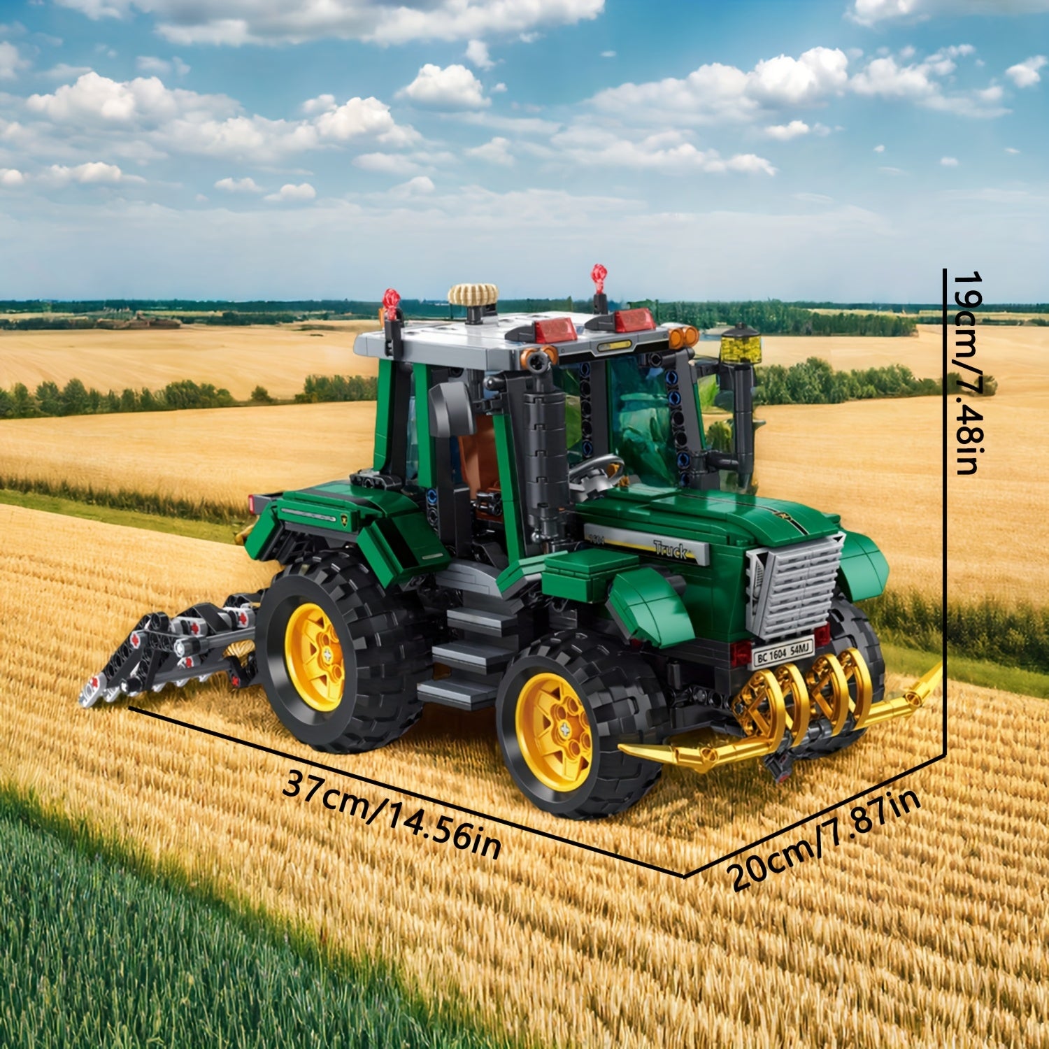1204pcs Farm Tractor Building Blocks Set for Adults and Teens