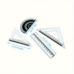 4pcs Dollhouses Plastic Ruler Set Realistic Stationery Learning Supplies