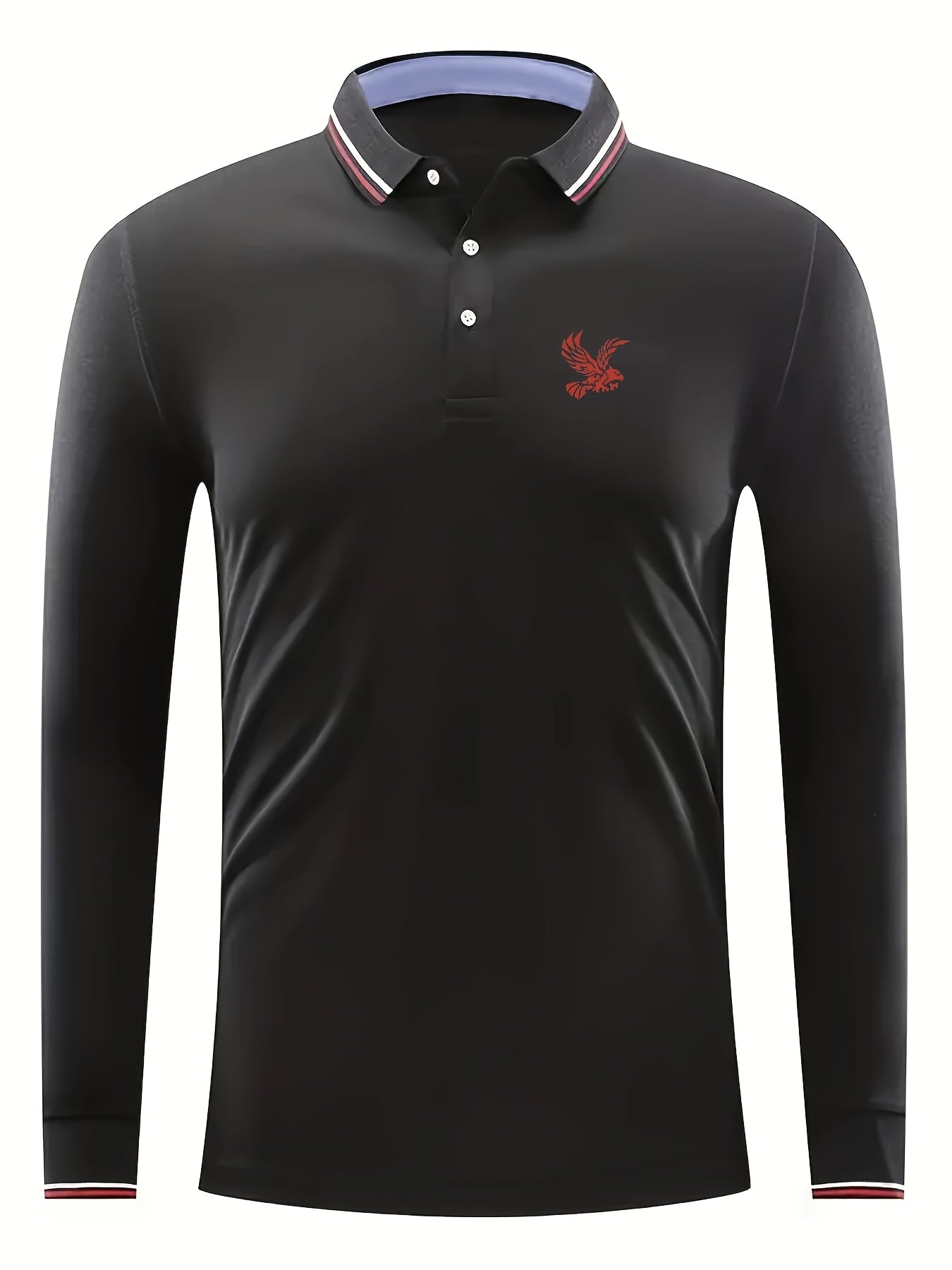Eagle Pattern Men's Casual Long Sleeve Shirt