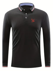 Eagle Pattern Men's Casual Long Sleeve Shirt