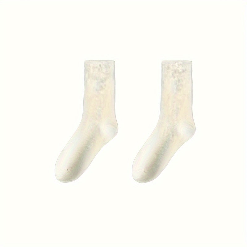 6 Pairs Soft Mid Tube Socks for Women