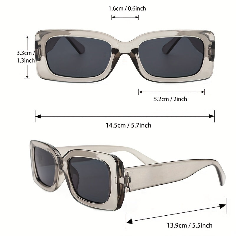 Y2K Rectangle Sunglasses Anti Glare UV400