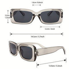 Y2K Rectangle Sunglasses Anti Glare UV400