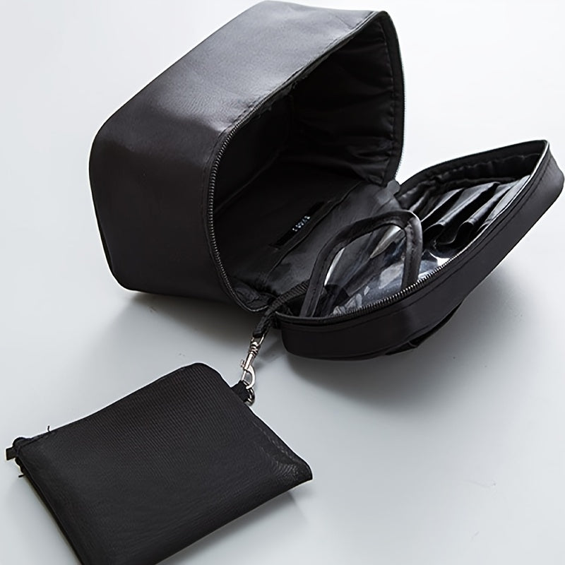 Waterproof Travel Cosmetic Bag Makeup Brush Storage Bag Portable Zipper Toiletry