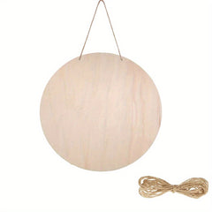 DIY Wooden Circle Sign Unfinished Blank Wood Slices Round Wood Hanging Sign