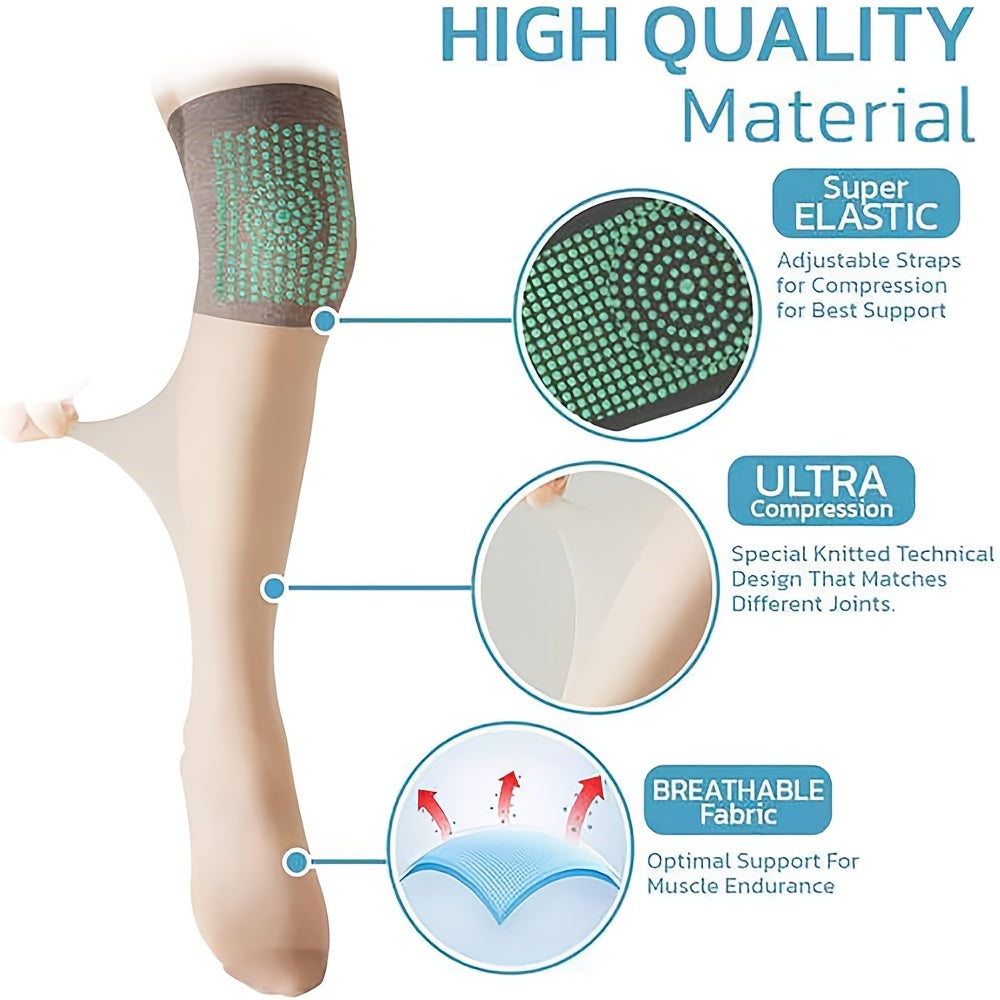 3 Pairs Elastic Thigh High Socks Over The Knee Stockings