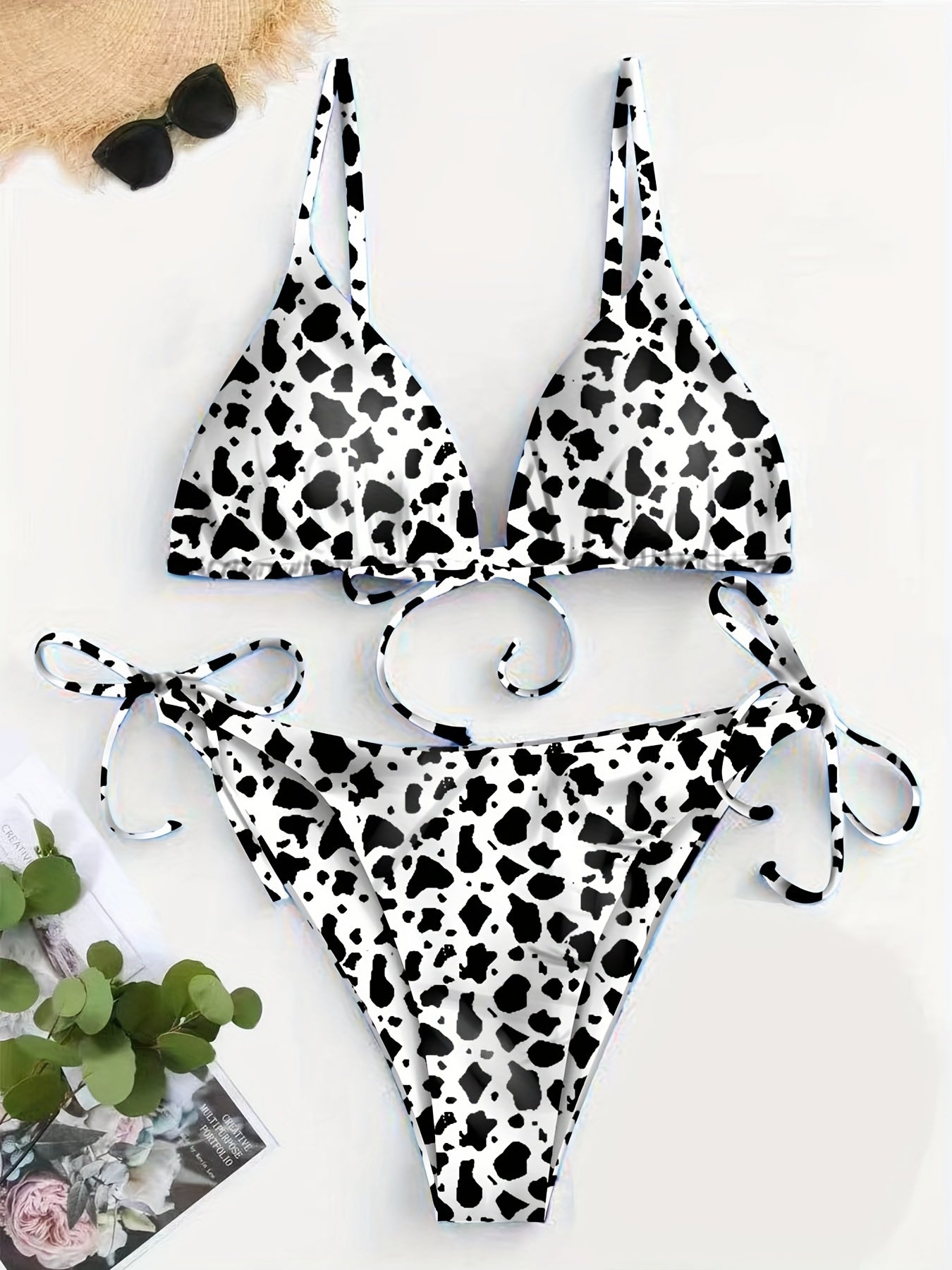 Women's Tie Dye Halter Neck Bikini Set Sexy Swimsuit