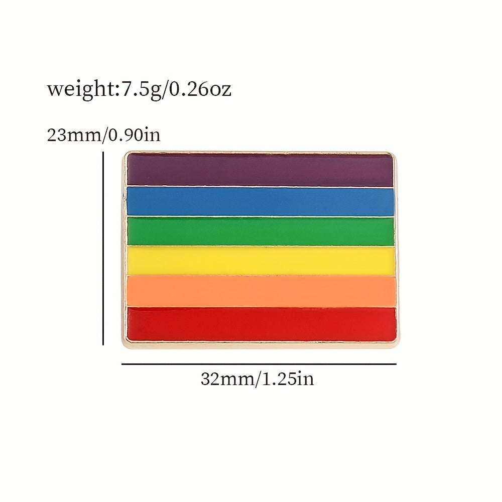 Colorful Rainbow Enamel Pin for Men Love Flag Brooch Holiday Gift