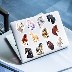 50pcs Cartoon Horse Vinyl Stickers for Laptop Water Bottle