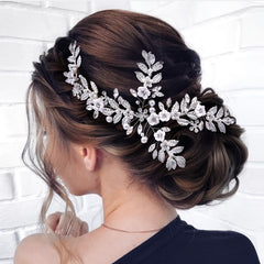 Sweet Style Ceramic Floral Hair Comb for Women