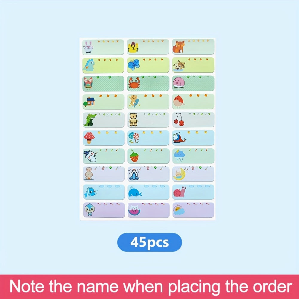 Custom Name Stickers x180 Waterproof Clear Non Fading