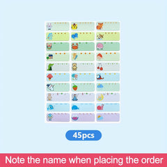 Custom Name Stickers x180 Waterproof Clear Non Fading