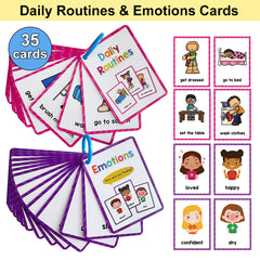 Toddler Flashcards: Daily Routines & Emotions, Preschool Learning